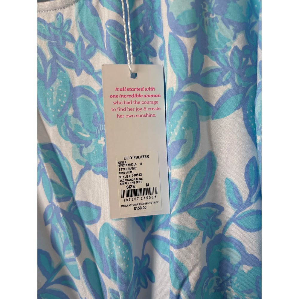 Lilly Pulitzer Shaw Dress – Jacaranda Blue Simply The Zest – Size Medium – NWT - Picture 4 of 7